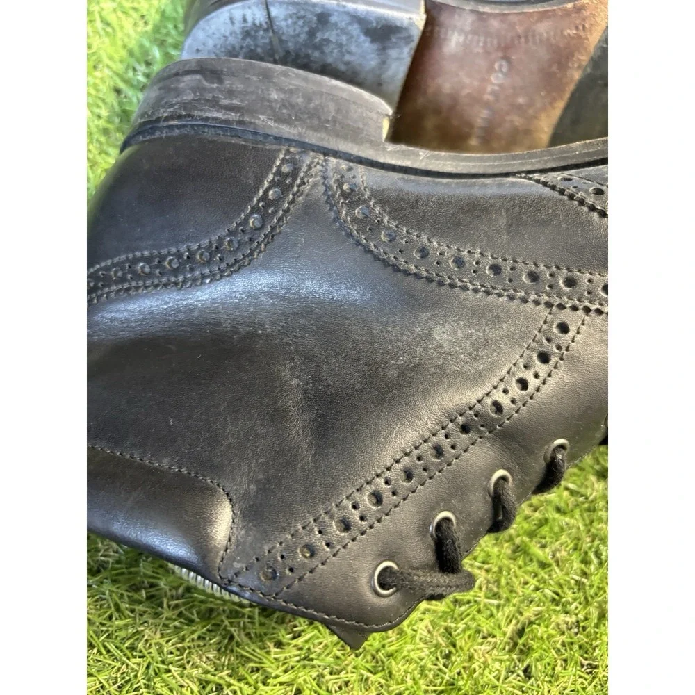 Cole Haan Boots Mens Size 9 Black Leather Wingtip Oxford‎ Chukka lace up Ankle
